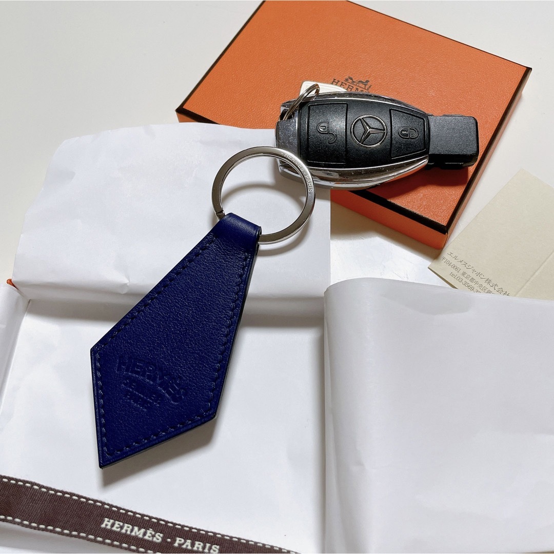 HERMES - 新品未使用 エルメス キーリング タブ キーホルダーの HERMES - 新品未使用 エルメス キーリング タブ キーホルダーの