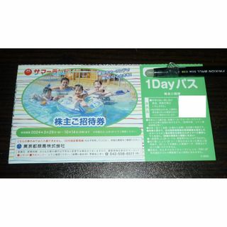 東京サマーランド 株主優待 ご招待券 1Dayパス 夏季利用可(遊園地/テーマパーク)