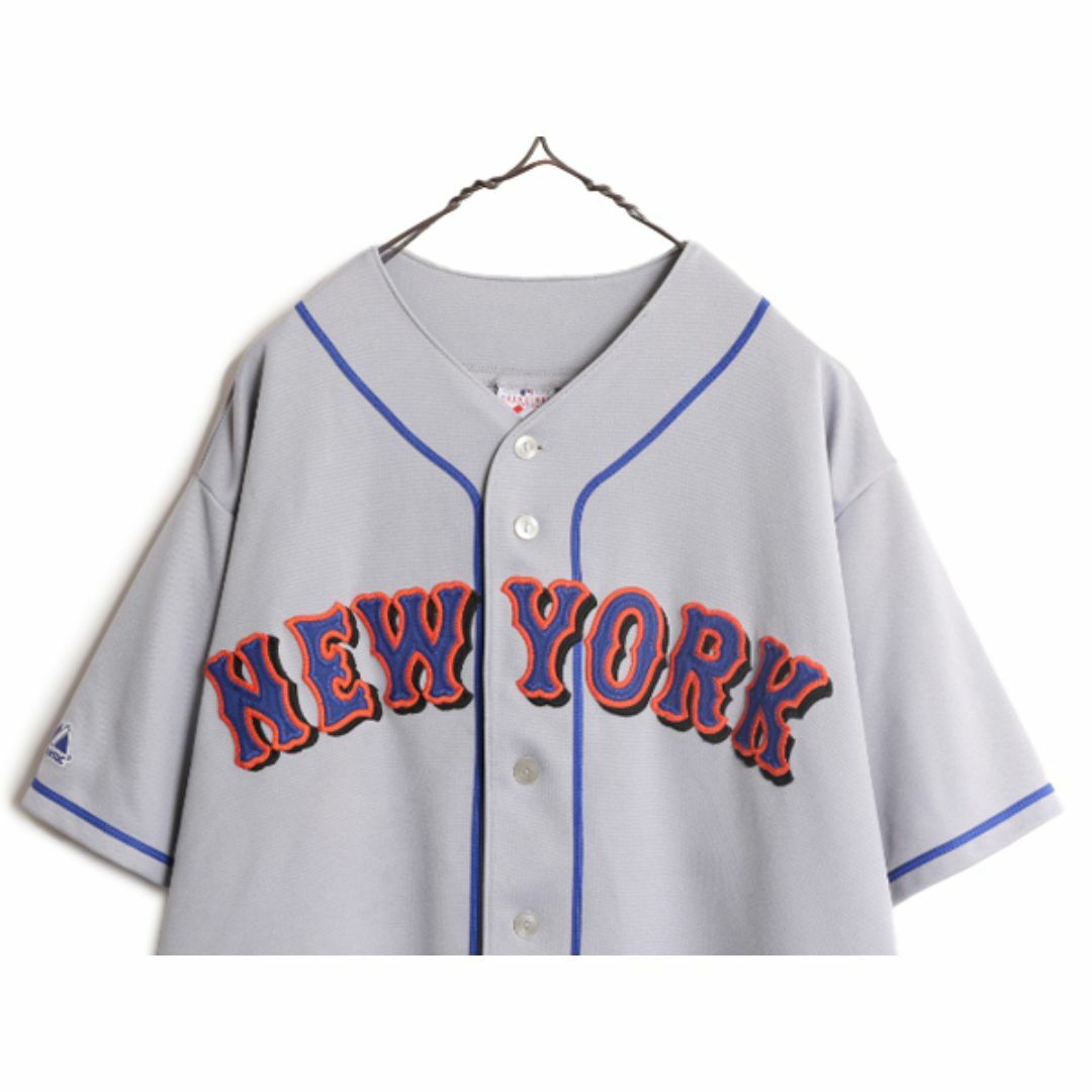 公式通販サイトセール MLB オフィシャル メンズ シャツ ベースボール メッツ Majestic ユニフォームシャツ