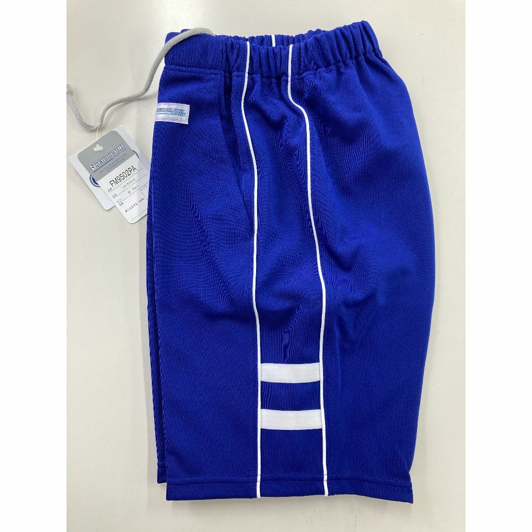 体操服 ハーフパンツ 脇ポケット ブルー Mサイズ スポーツ/アウトドアのトレーニング/エクササイズ(その他)の商品写真