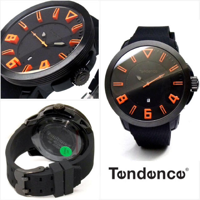 Tendence(テンデンス)のテンデンス TT530003 ガリバースポーツ ブラック＆オレンジ 腕時計 メンズの時計(ラバーベルト)の商品写真