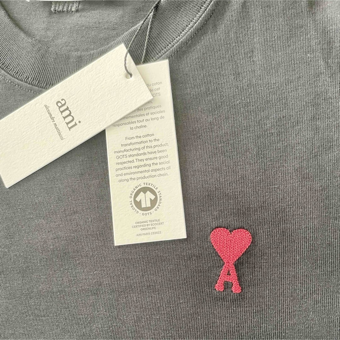 アミパリス定番刺繍ハート ワンポイントTシャツ新品未使用 アミパリス定番刺繍ハート ワンポイントTシャツ新品未使用