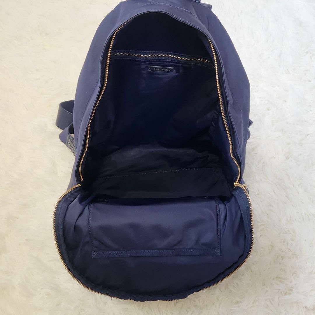 極美品】トリーバーチ リュックサック ナイロン×レザー 肩掛け 極美品】トリーバーチ リュックサック ナイロン×レザー 肩掛け