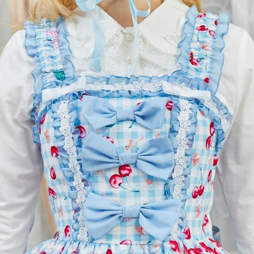 BODYLINE - □BODYLINE□ブルーギンガムチェリージャンパー BODYLINE - □BODYLINE□ブルーギンガムチェリージャンパー