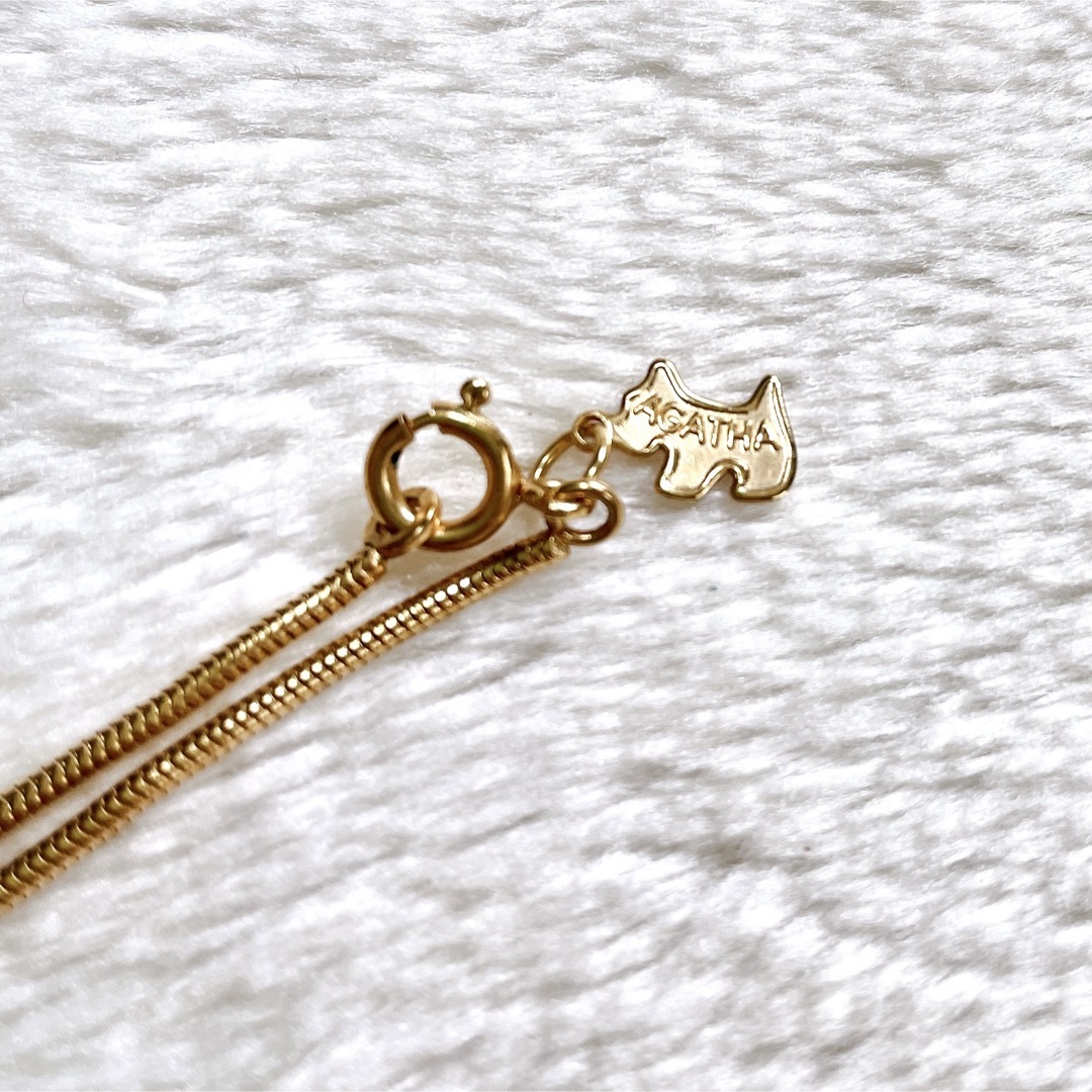 AGATHA(アガタ)のAGATHA アガタ ドロップ 雫 ストーン ネックレス ゴールド dog 金 レディースのアクセサリー(ネックレス)の商品写真