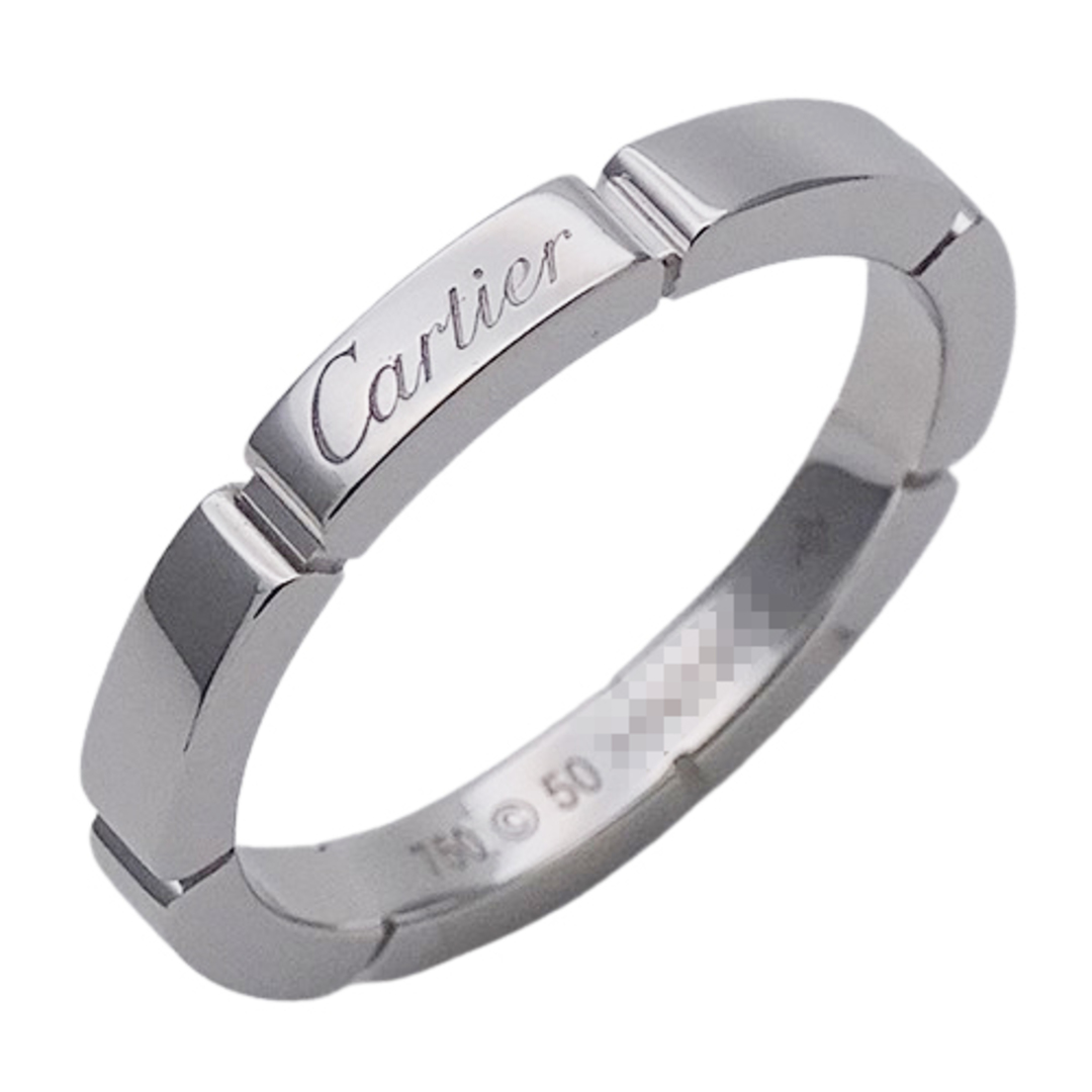 Cartier - カルティエ Cartier リング レディース メンズ ブランド 指輪 750WG マイヨンパンテール ホワイトゴールド #50 約10号 ジュエリー 磨き済み 【中古】
