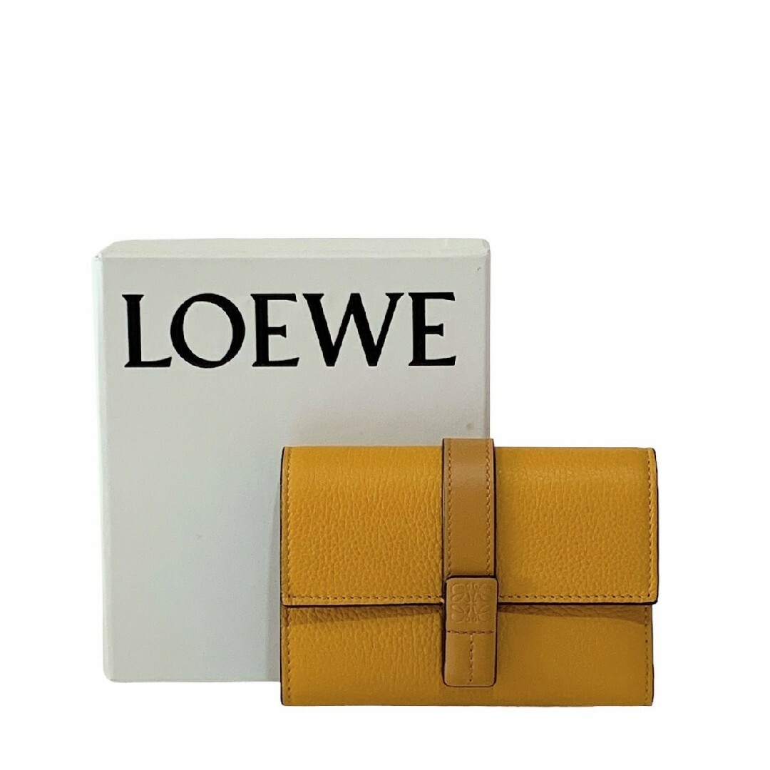美品】ロエベ バーティカル ウォレット スモール 三つ折り財布 美品】ロエベ バーティカル ウォレット スモール 三つ折り財布