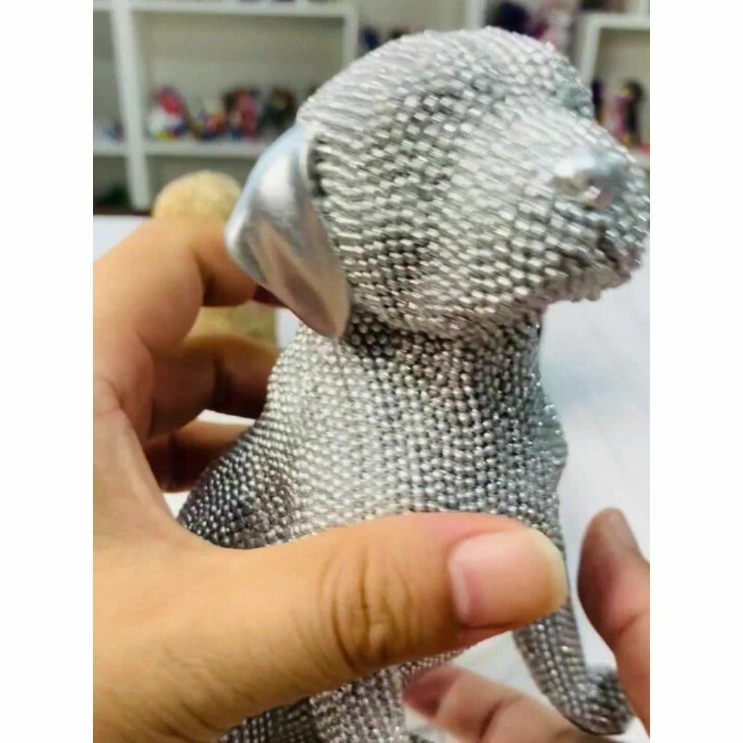ラブラドールレトリバー 子犬 置物 樹脂ビーズ キラキラ ラブラドールレトリバー 子犬 置物 樹脂ビーズ キラキラ