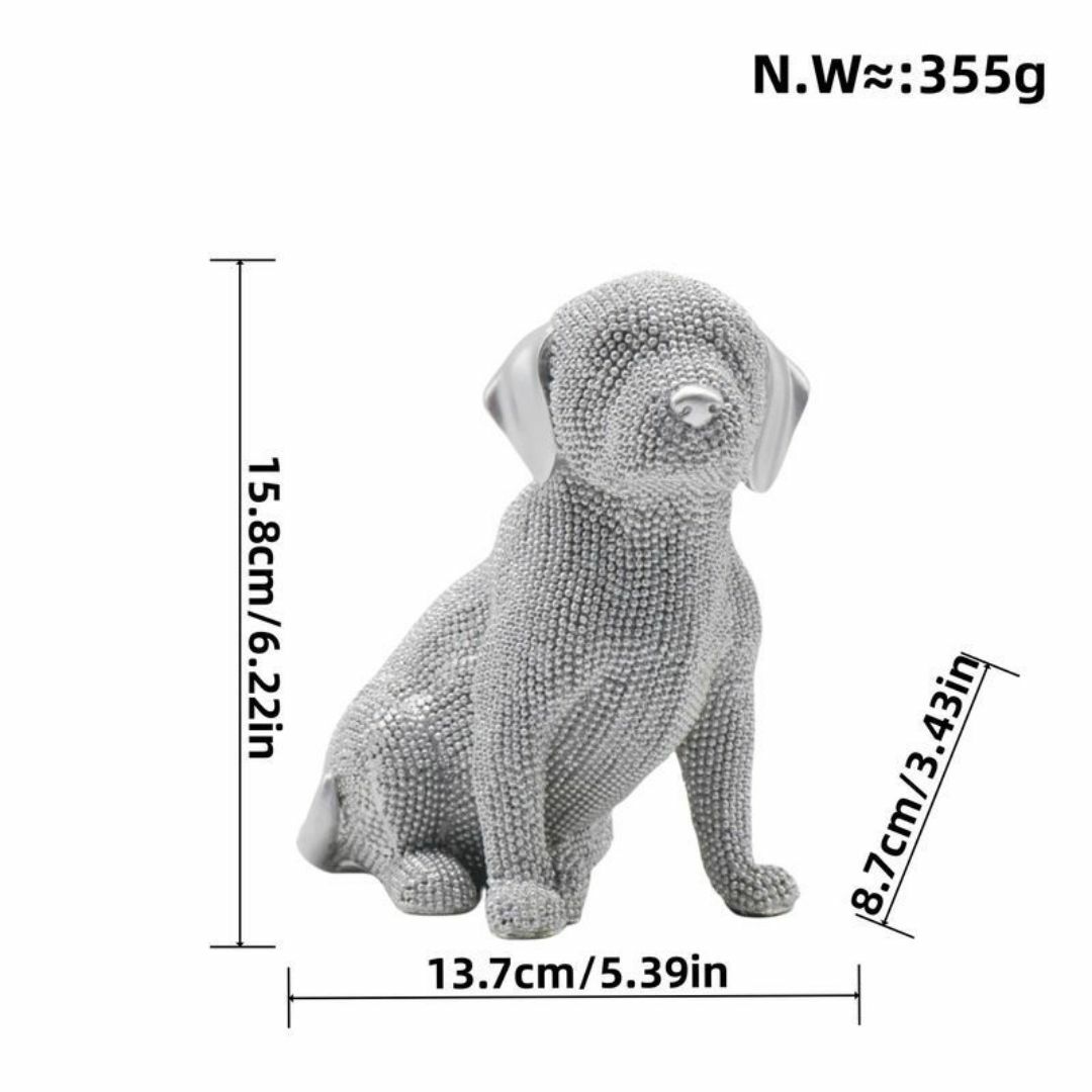 ラブラドールレトリバー 子犬 置物 樹脂ビーズ キラキラ ラブラドールレトリバー 子犬 置物 樹脂ビーズ キラキラ