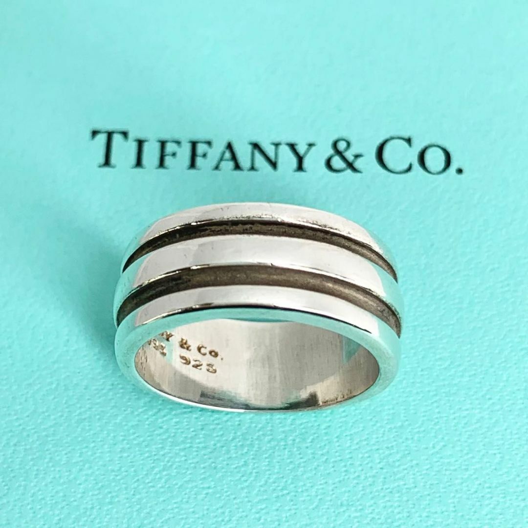 TIFFANY&Co. ティファニー グルーブドリング 指輪 メンズ fd4 TIFFANY&Co. ティファニー グルーブドリング 指輪 メンズ fd4