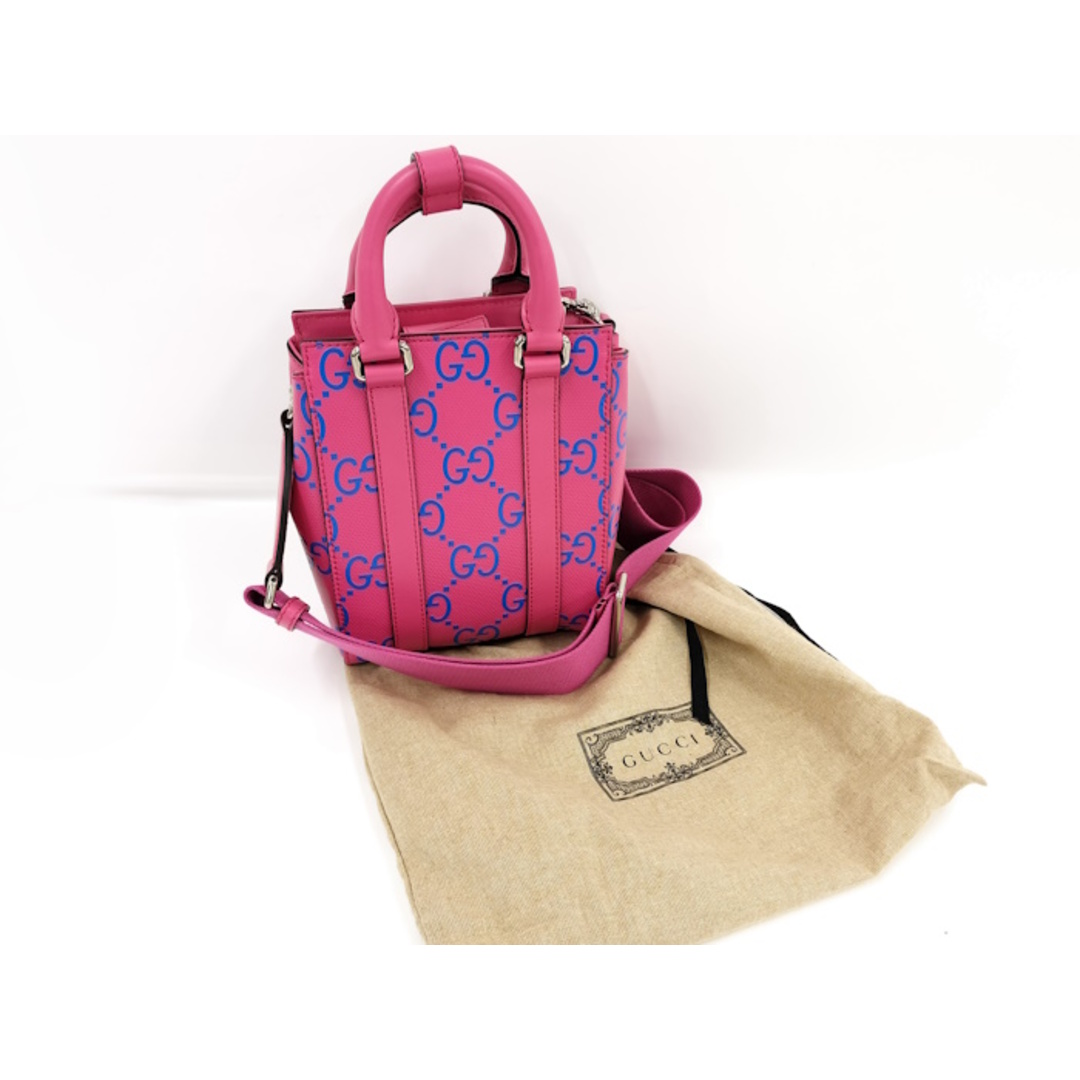 GUCCI - GUCCI 2WAYショルダーバッグ レザー ピンク 696010の GUCCI - GUCCI 2WAYショルダーバッグ レザー ピンク 696010の