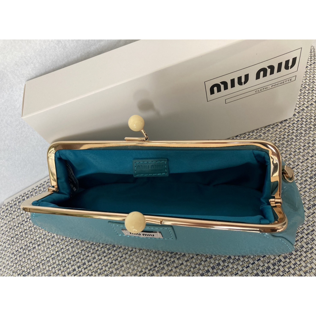 MIU MIU - 【MiuMiu】ノベルティポーチ ターコイズブルー 【新品 MIU MIU - 【MiuMiu】ノベルティポーチ ターコイズブルー 【新品