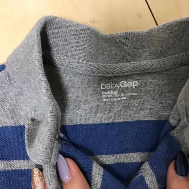 babyGAP(ベビーギャップ)のbaby GAP ポロシャツ、ハーフパンツセット キッズ/ベビー/マタニティのベビー服(~85cm)(Ｔシャツ)の商品写真