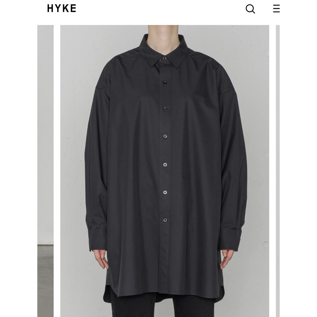 HYKE - 新品 HYKE ハイク T/C BIG SHIRT ビッグシャツ 2024ssの HYKE - 新品 HYKE ハイク T/C BIG SHIRT ビッグシャツ 2024ssの