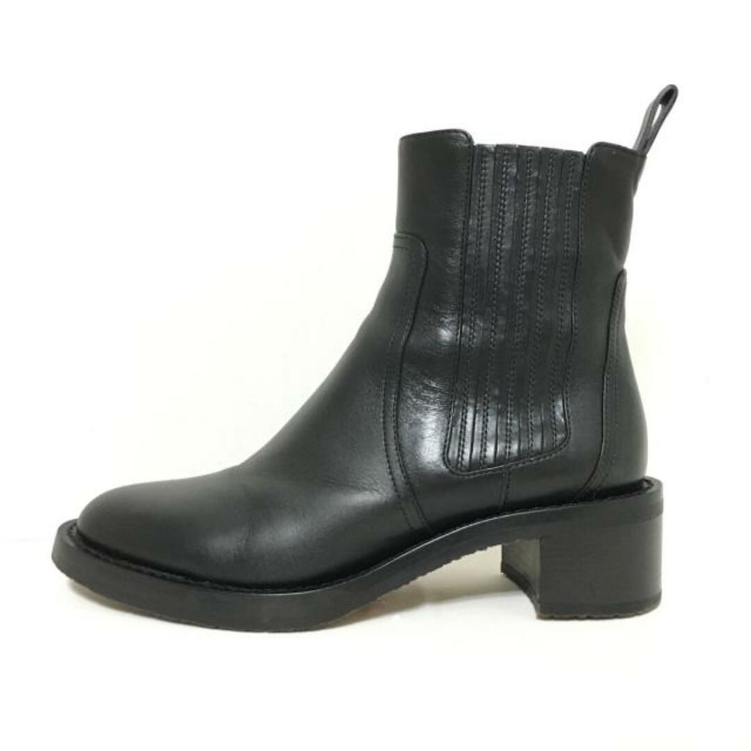 CELINE(セリーヌ) ショートブーツ 36 レディース - 黒 レザー CELINE(セリーヌ) ショートブーツ 36 レディース - 黒 レザー