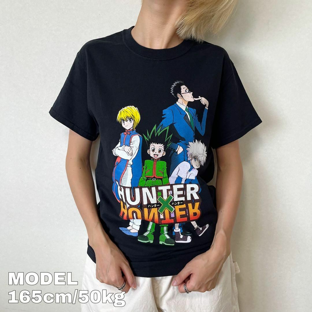 ハンターハンター プリントTシャツ マンガT アニメT 黒 S 10062 ハンターハンター プリントTシャツ マンガT アニメT 黒 S 10062