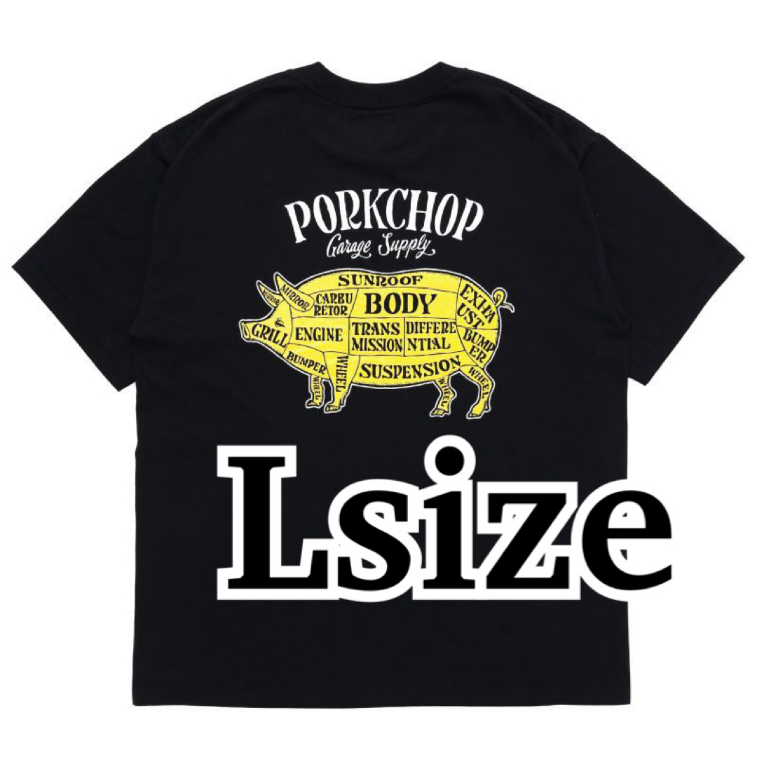 ポークチョップ Tシャツ/PORKCHOP BLACK YL L キムタク ポークチョップ Tシャツ/PORKCHOP BLACK YL L キムタク