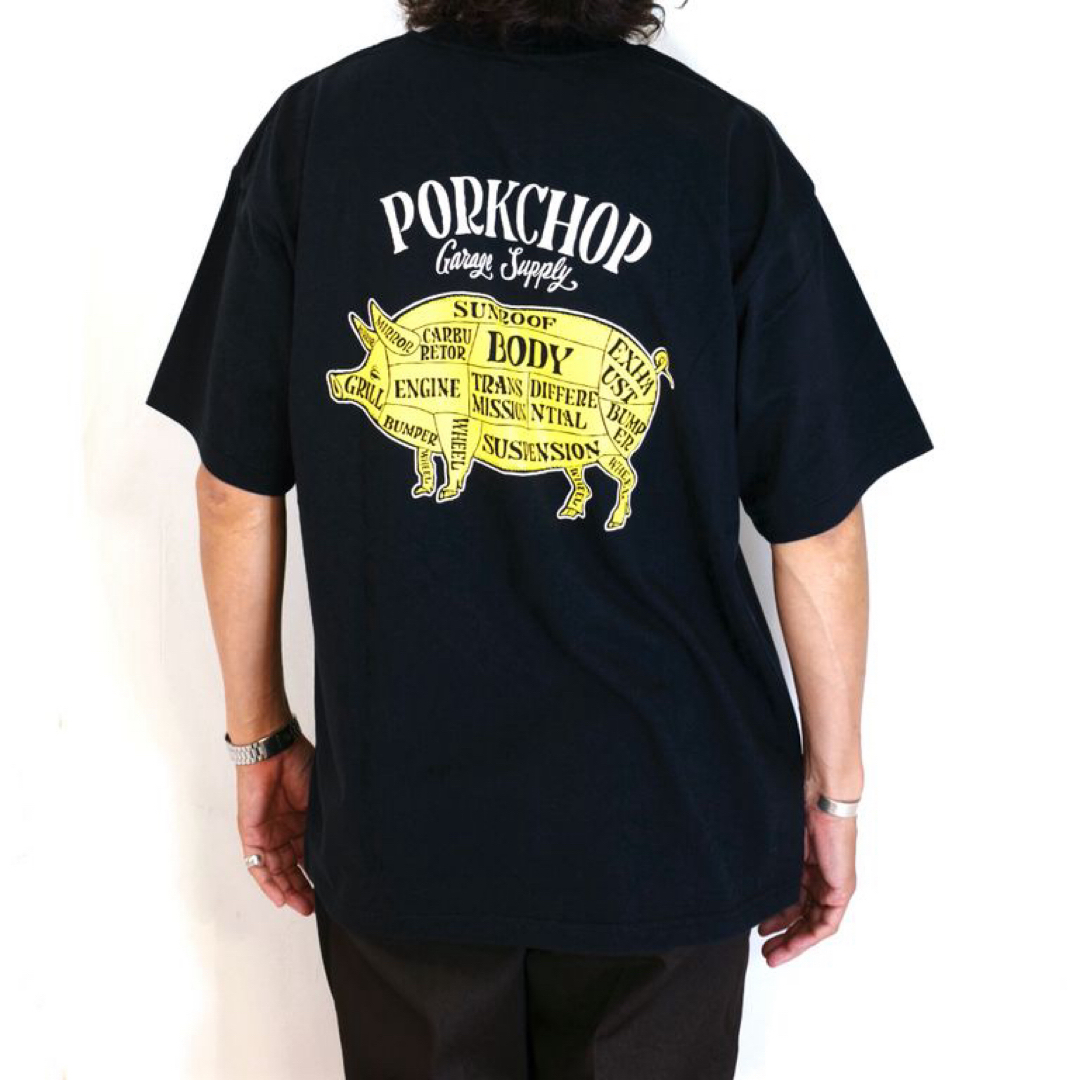 ポークチョップ Tシャツ/PORKCHOP BLACK YL L キムタク ポークチョップ Tシャツ/PORKCHOP BLACK YL L キムタク