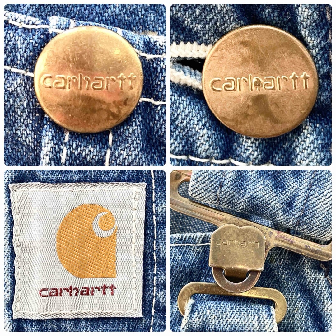 IO60 大人気USA製古着カーハートデニム地ワイドルーズ IO60 大人気USA製古着カーハートデニム地ワイドルーズ