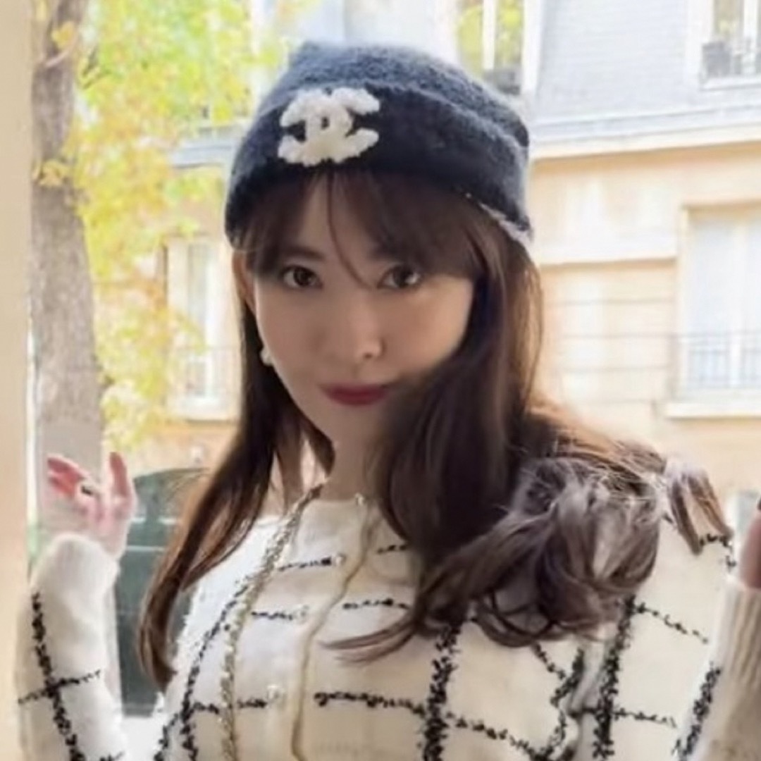 CHANEL - 小嶋陽菜さん着用ビーニーの通販 by yun's shop CHANEL - 小嶋陽菜さん着用ビーニーの通販 by yun's shop