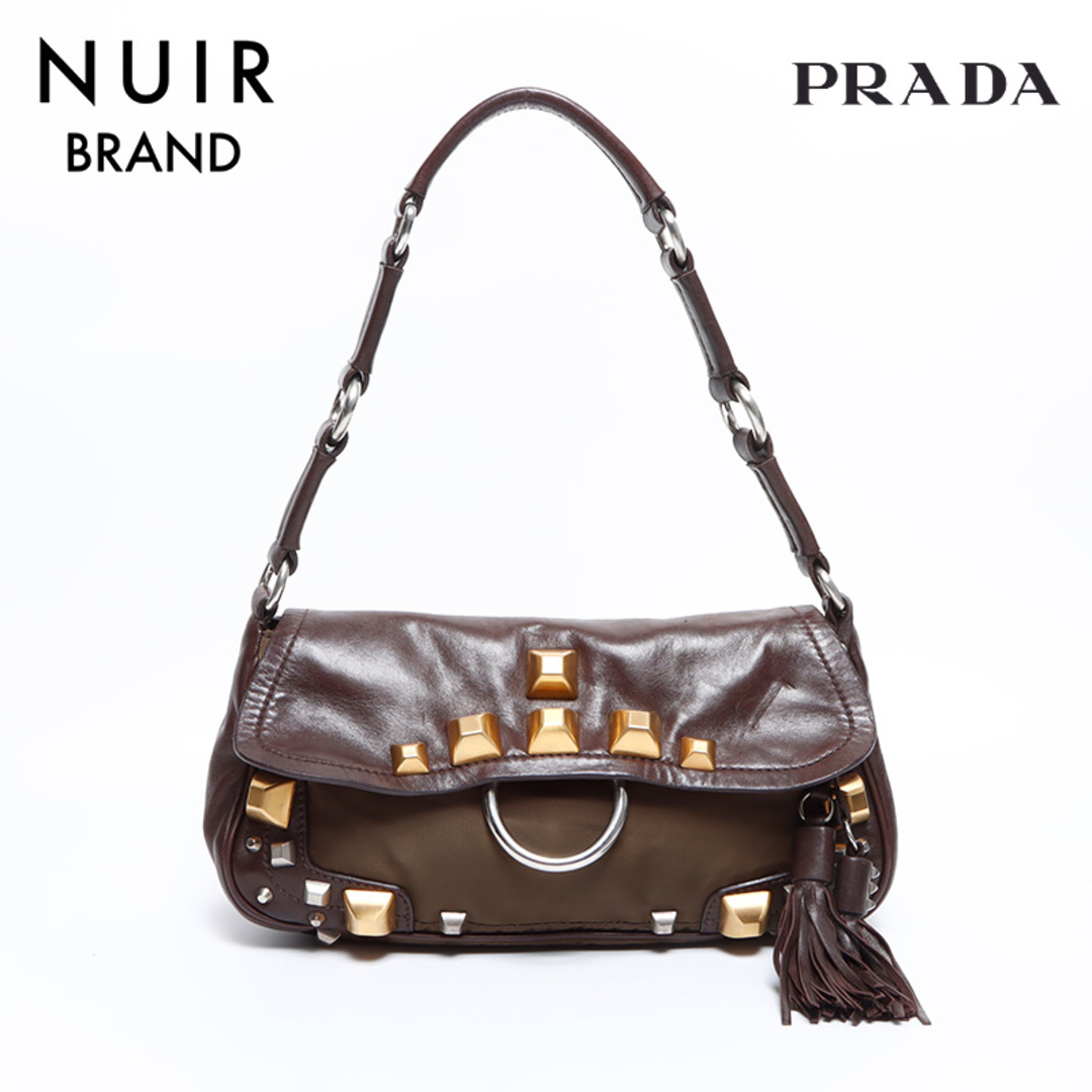 PRADA - プラダ PRADA ラムスキン スタッズ レザー ワン PRADA - プラダ PRADA ラムスキン スタッズ レザー ワン