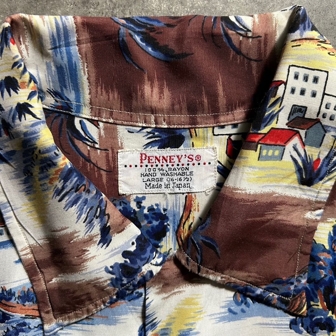 PENNEY'S 50〜60's アロハシャツ Mサイズ 50/60s PENNEY'S アロハシャツ Made in Japan