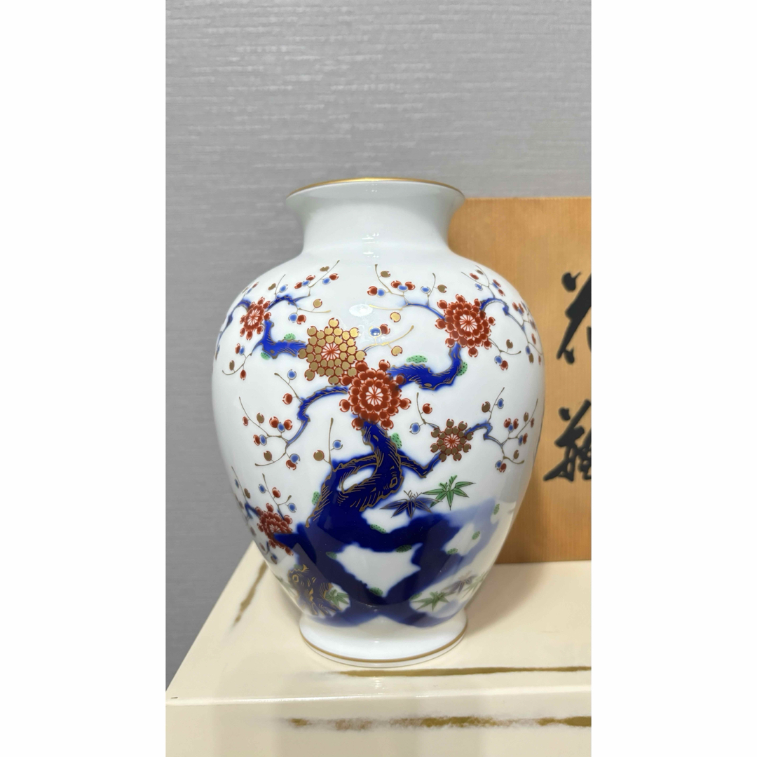 有田焼 窯元 深川製磁 花器 花瓶 梅 春 有田焼 窯元 深川製磁 花器 花瓶 梅 春