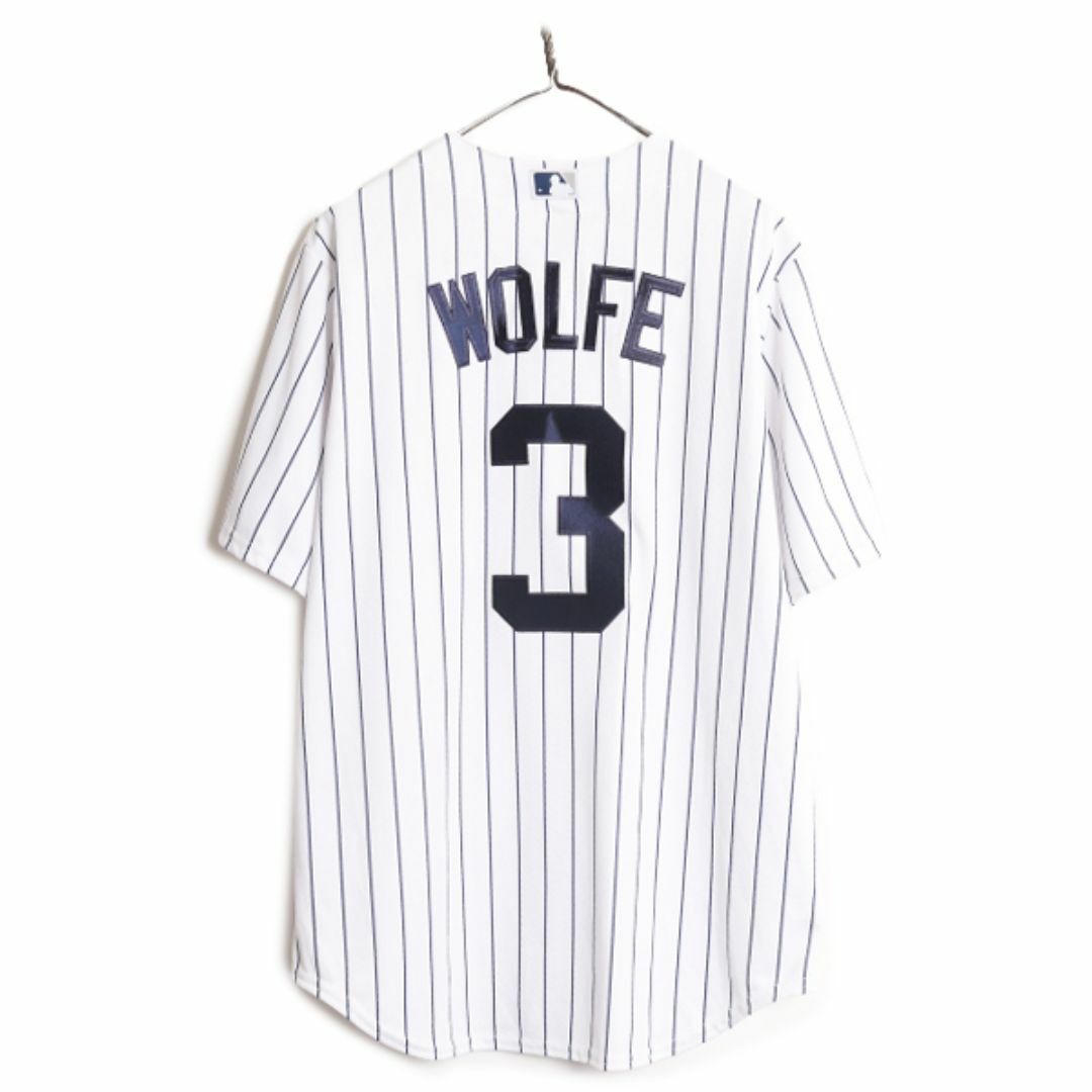 人気満点 MLB デッドストック Majestic ベース ヤンキース オフィシャル ユニフォームシャツ