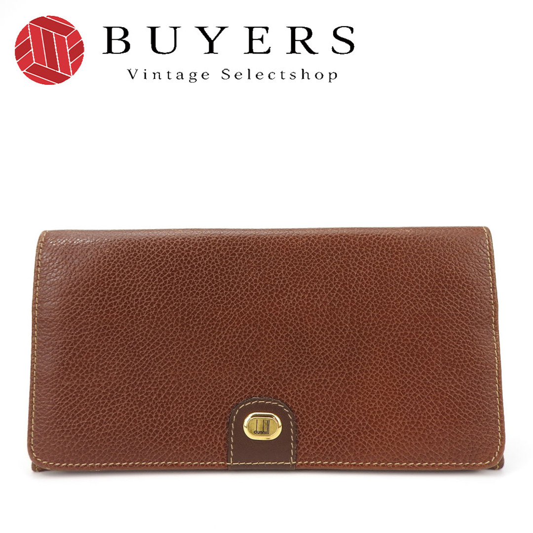 Dunhill - 【中古】 ダンヒル 長財布 レザー ブラウン 二つ折り Dunhill - 【中古】 ダンヒル 長財布 レザー ブラウン 二つ折り