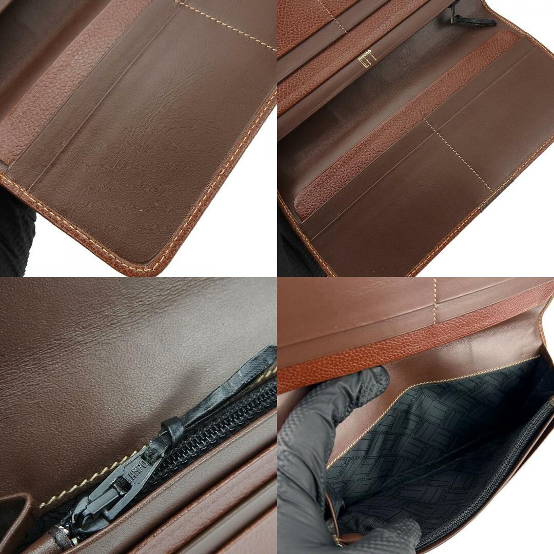 Dunhill - 【中古】 ダンヒル 長財布 レザー ブラウン 二つ折り Dunhill - 【中古】 ダンヒル 長財布 レザー ブラウン 二つ折り