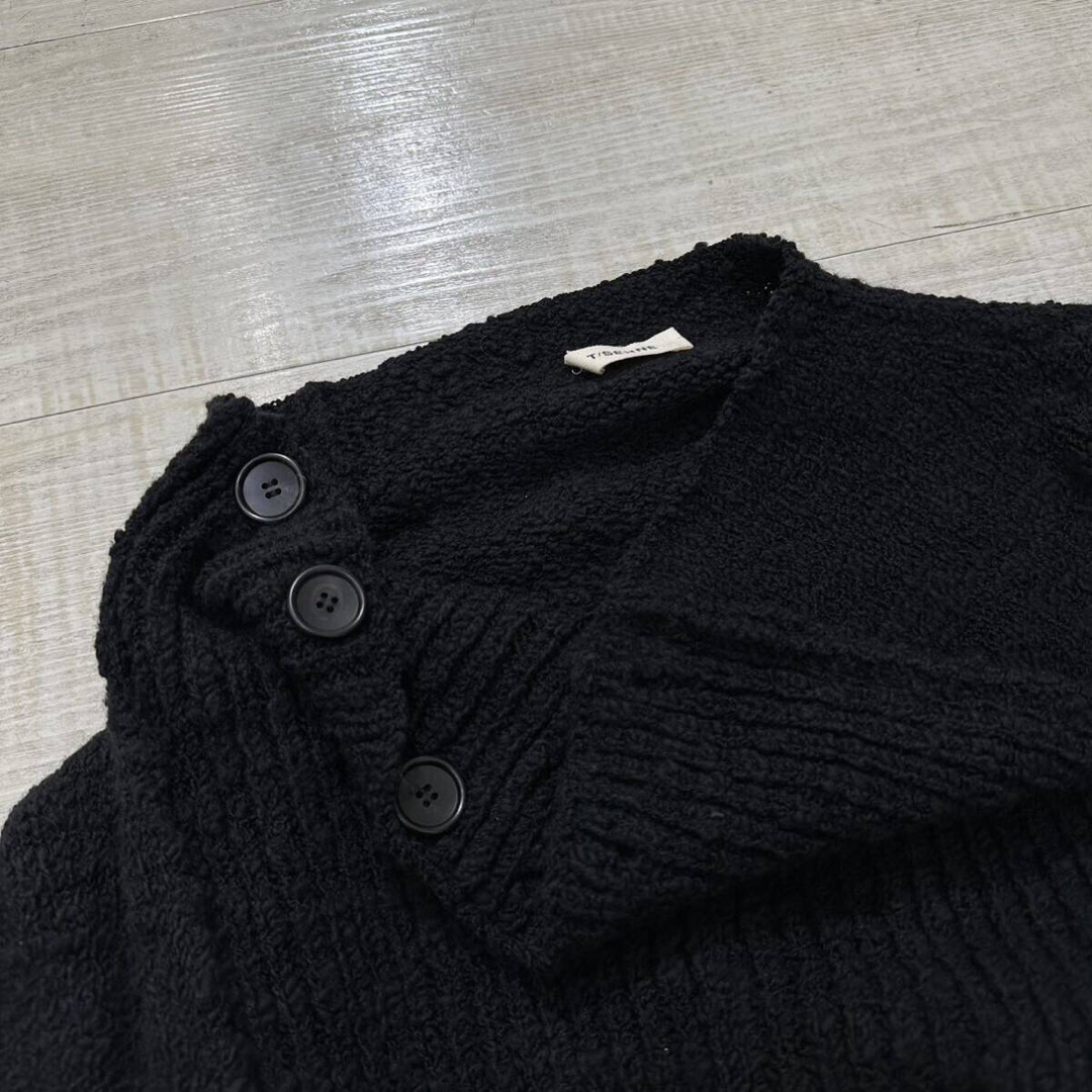 23aw T/SEHNE 変形 オーバーサイズ ニット ブラック サイズ 46 23aw T/SEHNE 変形 オーバーサイズ ニット ブラック サイズ 46