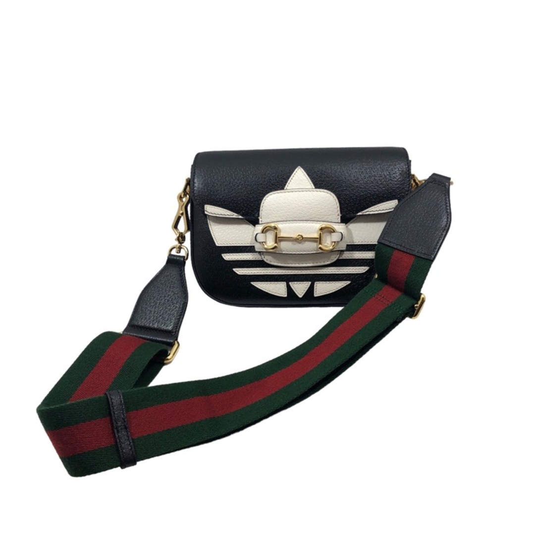 GUCCI - 　グッチ GUCCI ホースビットトレフォイルショルダー 658574 レザー メンズ ショルダーバッグ