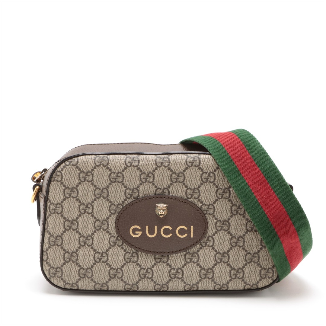 GUCCI - グッチ タイガーヘッド PVC×レザー  ベージュ ユニセックス ショルダ