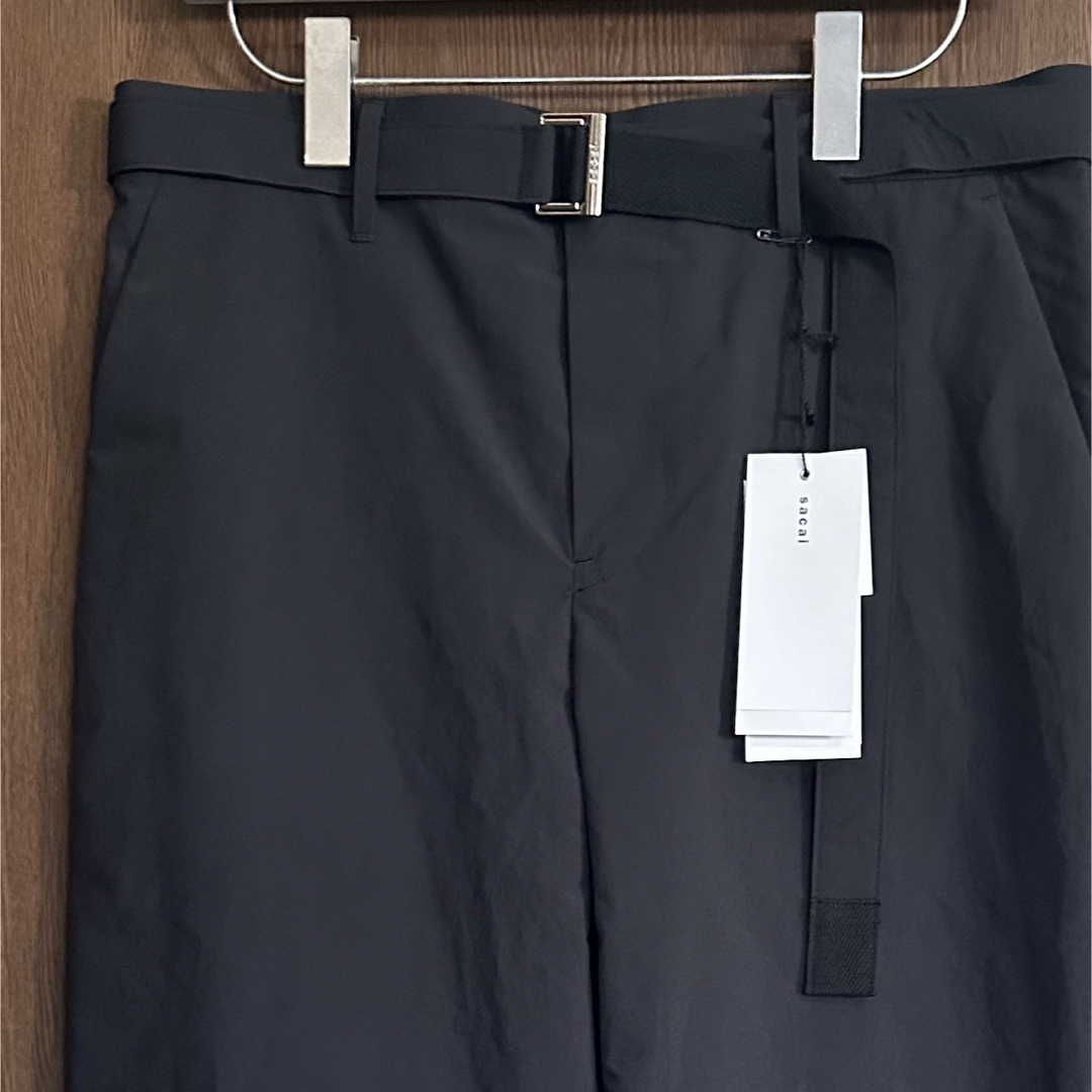 黒4新品 sacai メンズ スラックス スキニー テーパード パンツ 黒4新品 sacai メンズ スラックス スキニー テーパード パンツ