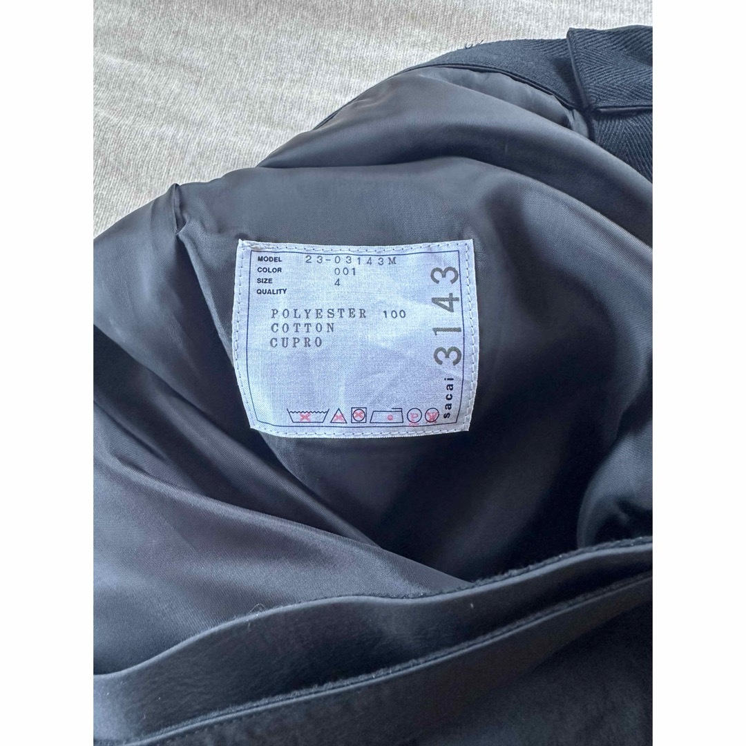 sacai - 黒4新品 sacai メンズ スラックス スキニー テーパード sacai - 黒4新品 sacai メンズ スラックス スキニー テーパード