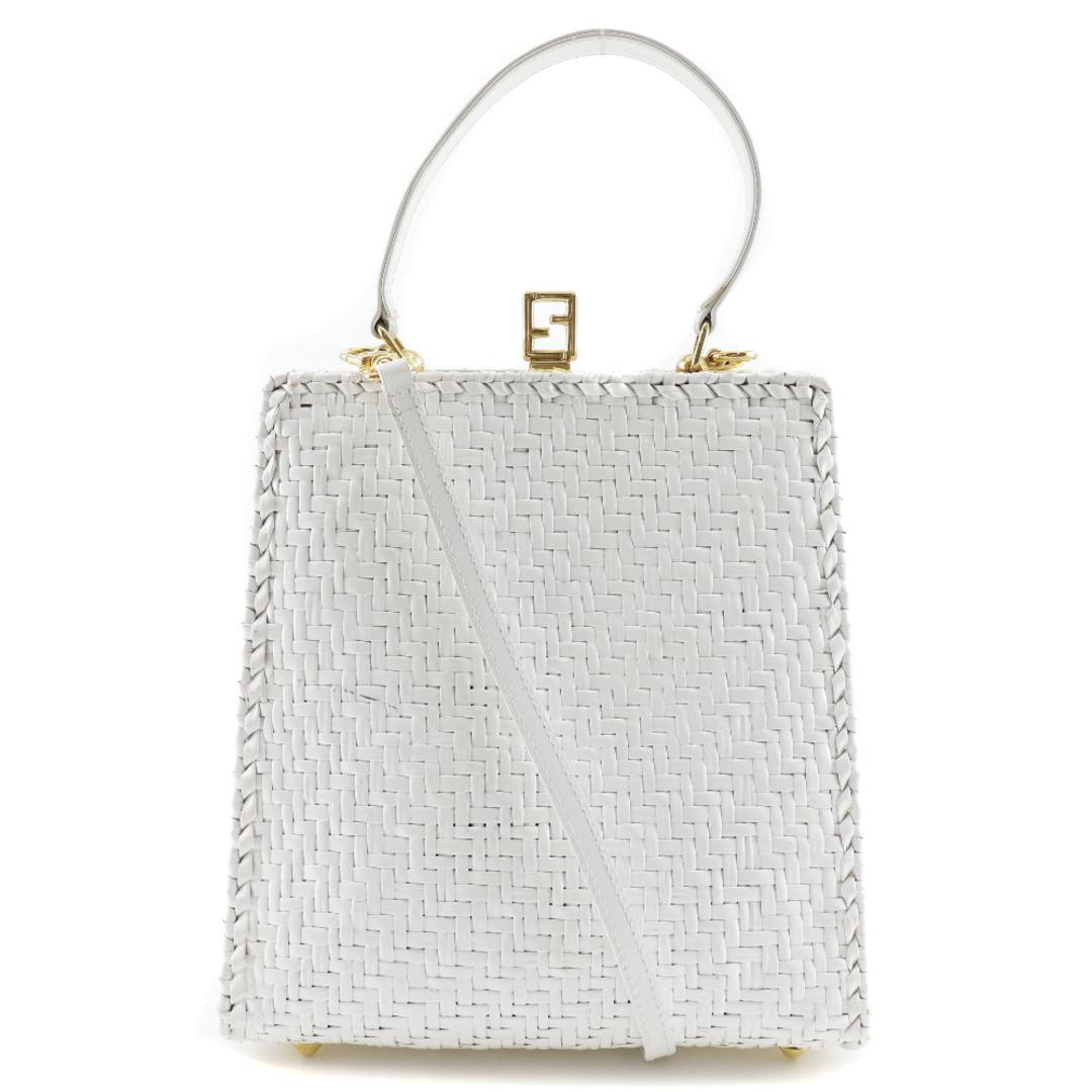 FENDI - 【FENDI】フェンディ レザー 白 レディース ハンドバッグ