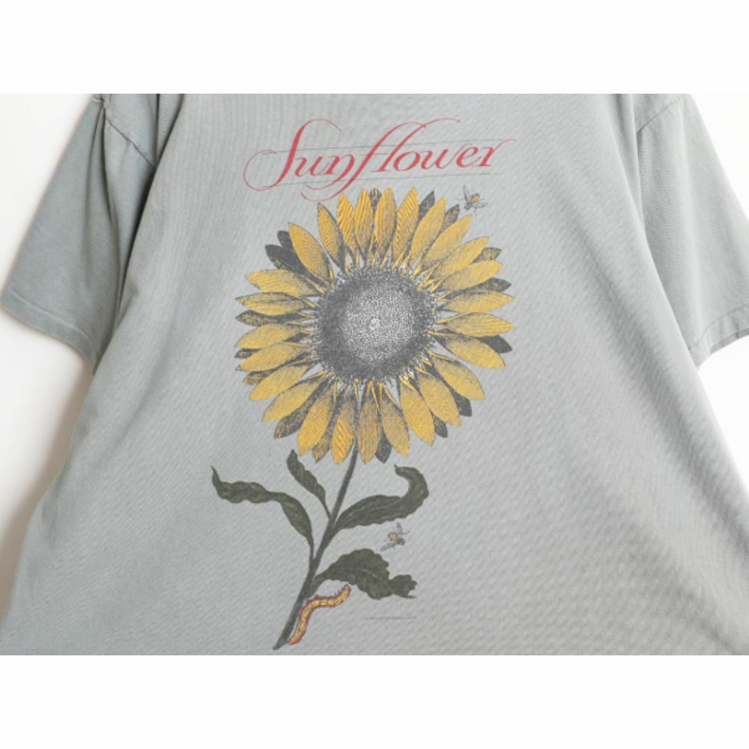 90s USA製 ひまわり アート イラスト プリント Tシャツ メンズ 90s USA製 ひまわり アート イラスト プリント Tシャツ メンズ