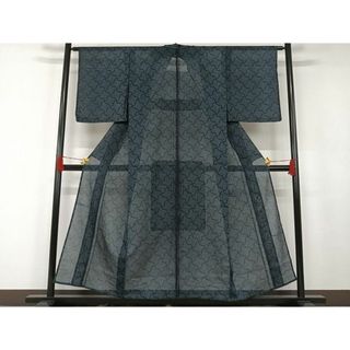 平和屋着物■夏物　小紋　変わり菱文　洗える着物　未使用　AAAG5070Bwt(着物)