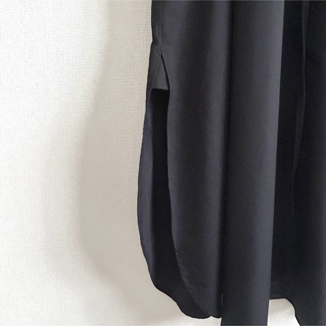 HYKE - HYKE ハイク T/C バルーンスリーブ ドレス 黒 半袖 HYKE - HYKE ハイク T/C バルーンスリーブ ドレス 黒 半袖