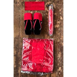 【新品】着物　雨ガッパ　傘　草履(その他)
