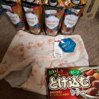 イオン(AEON)のアジエンスシャンプー×４、骨盤矯正下着Mおまけ付き(ショーツ)