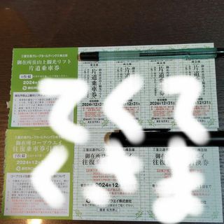 御在所ロープウェイ往復乗車券引換券(２名様分)・御在所岳山上観光リフト片道乗車券(その他)