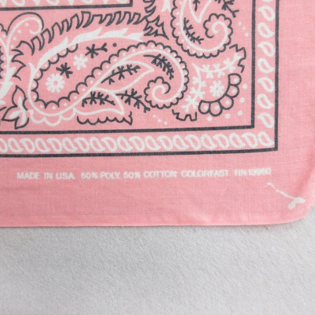 中古 ビンテージ バンダナ 70年代 70s ペイズリー柄 USA製 中古 ビンテージ バンダナ 70年代 70s ペイズリー柄 USA製
