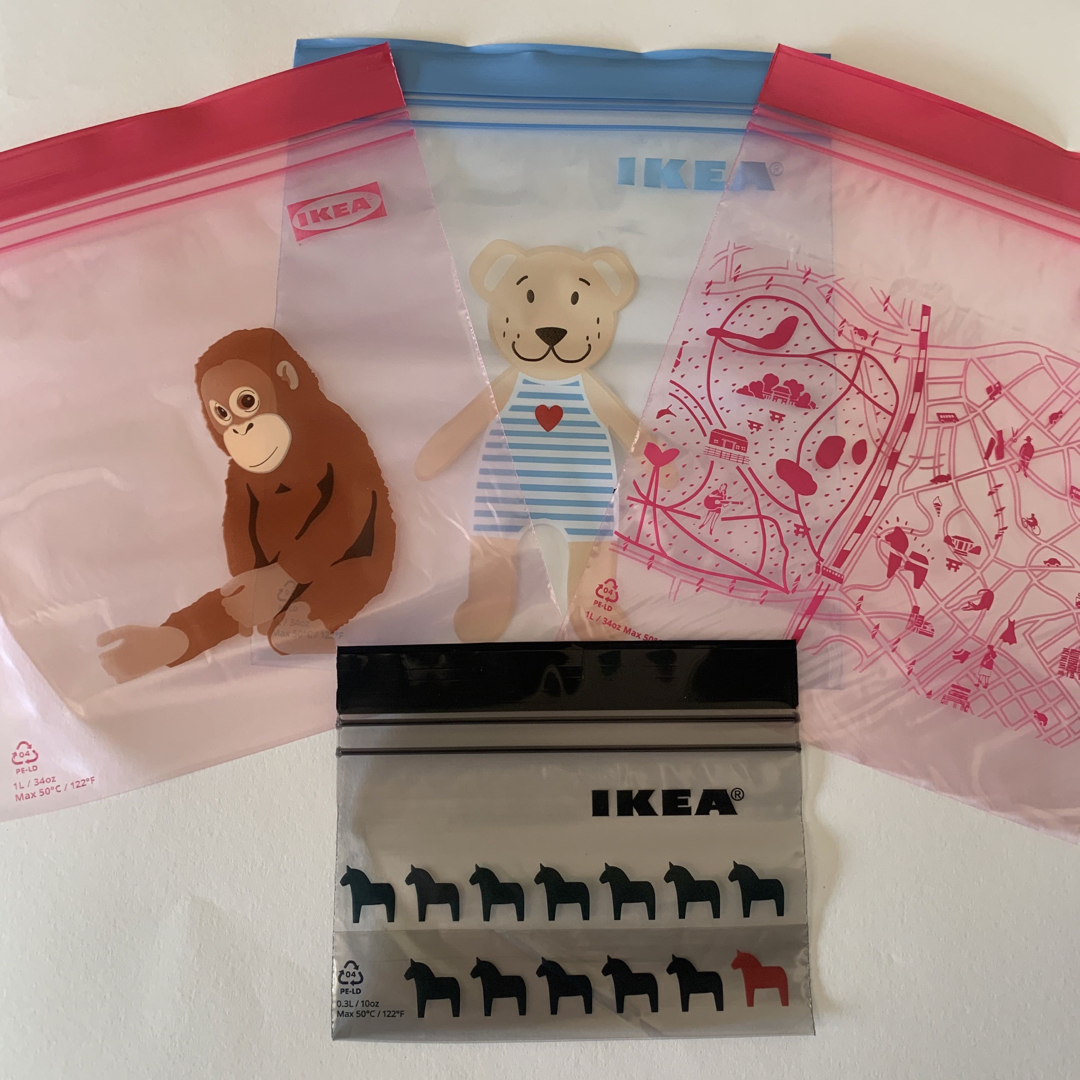 IKEA - イケア10枚ジップロック Istad ⚪️ Lion/Saru/Pony IKEA - イケア10枚ジップロック Istad ⚪️ Lion/Saru/Pony