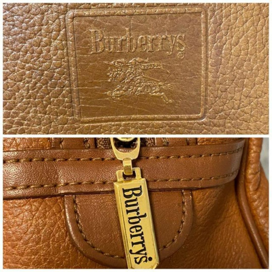 Burberry バーバリー ハンドバッグ ヴィンテージ レザー ブラウン Burberry バーバリー ハンドバッグ ヴィンテージ レザー ブラウン