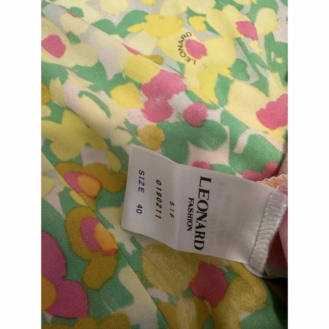 LEONARD - レオナール♡綺麗色ワンピース40の通販 by KELLY's LEONARD - レオナール♡綺麗色ワンピース40の通販 by KELLY's
