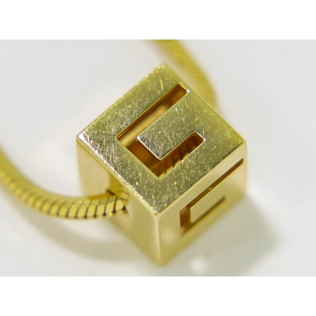 GUCCI - 本物 グッチ GUCCI Gキューブ 750 YG ネックレス GUCCI - 本物 グッチ GUCCI Gキューブ 750 YG ネックレス