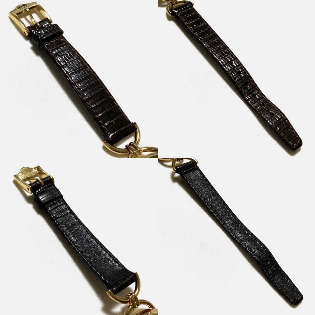 GUCCI - 美品! GUCCI グッチ 純正ベルト ゴールド 電池新品 GUCCI - 美品! GUCCI グッチ 純正ベルト ゴールド 電池新品