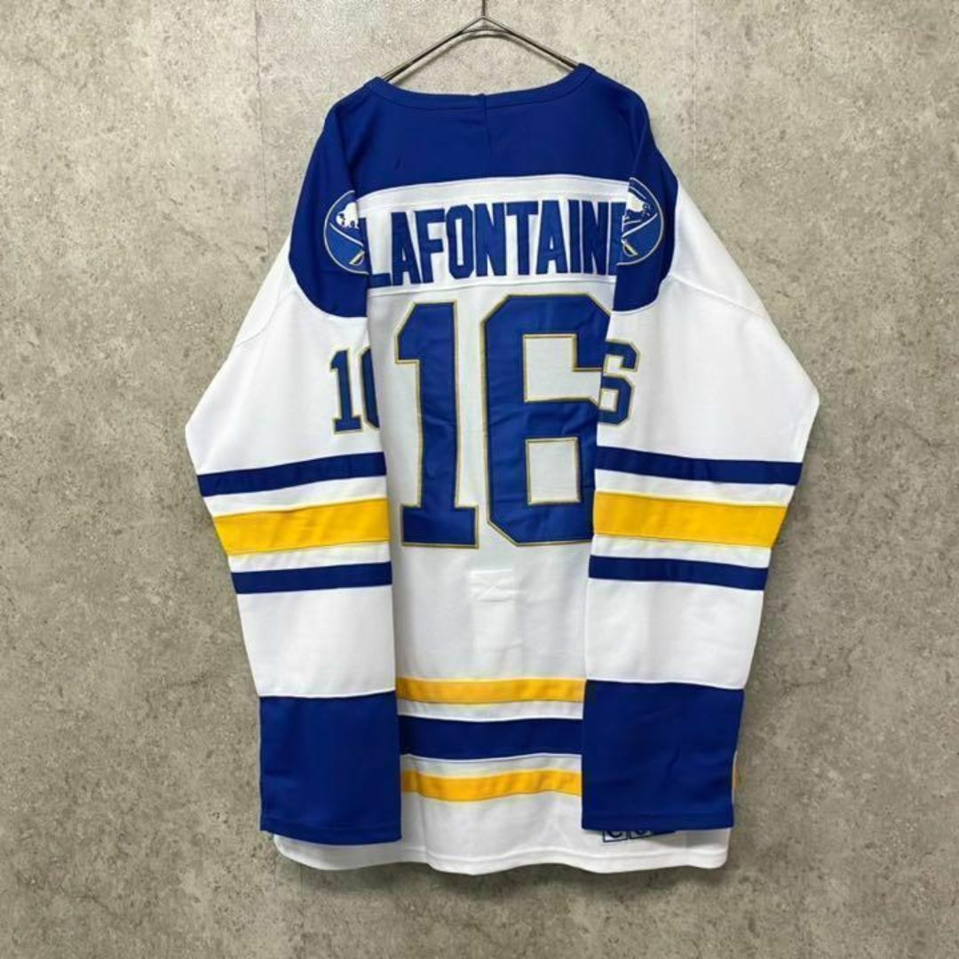 レア未使用3XL☆EURO輸入】CCM NHLセイバーズ 刺繍ゲームシャツ レア未使用3XL☆EURO輸入】CCM NHLセイバーズ 刺繍ゲームシャツ