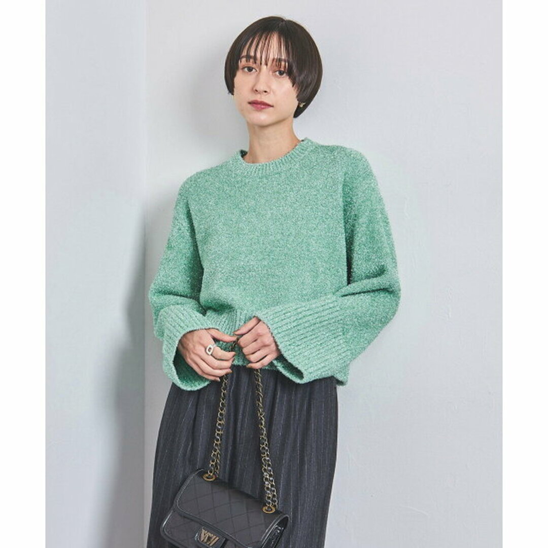 UNITED ARROWS - 【LIME】グリッターラメ プルオーバー ニットの UNITED ARROWS - 【LIME】グリッターラメ プルオーバー ニットの